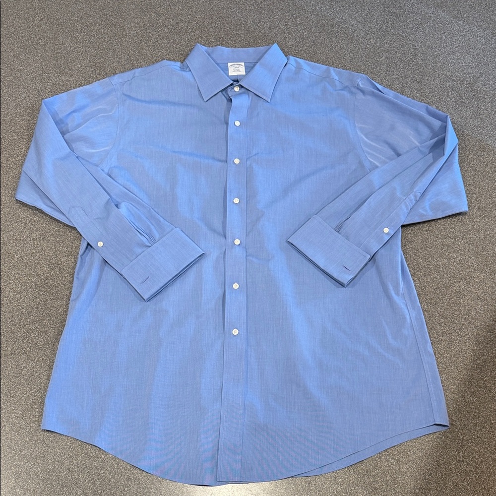 Men’s Brooks Brothers Light Blue Dress Shirt French Cuff Size 17 1/2 - 34 (XL)